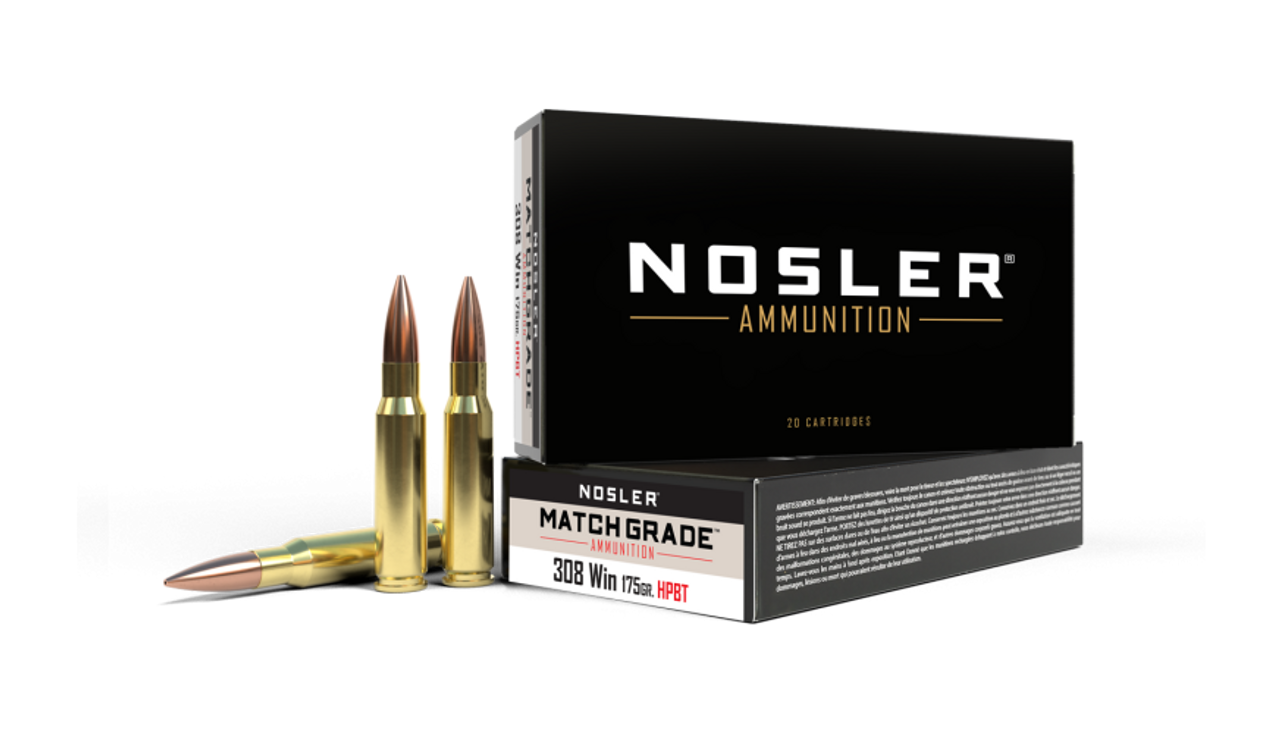 Nosler Match Grade MGA - 308 Win 175g CC HPBT (20ct) Ammunition 60072