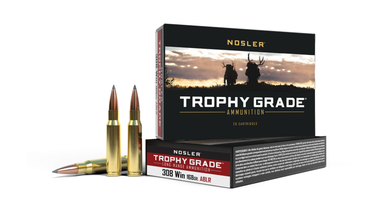 Nosler Trophy Grade (Long Range) TGA - 308 Win 168g ABLR SP (20ct) Ammunition 60101