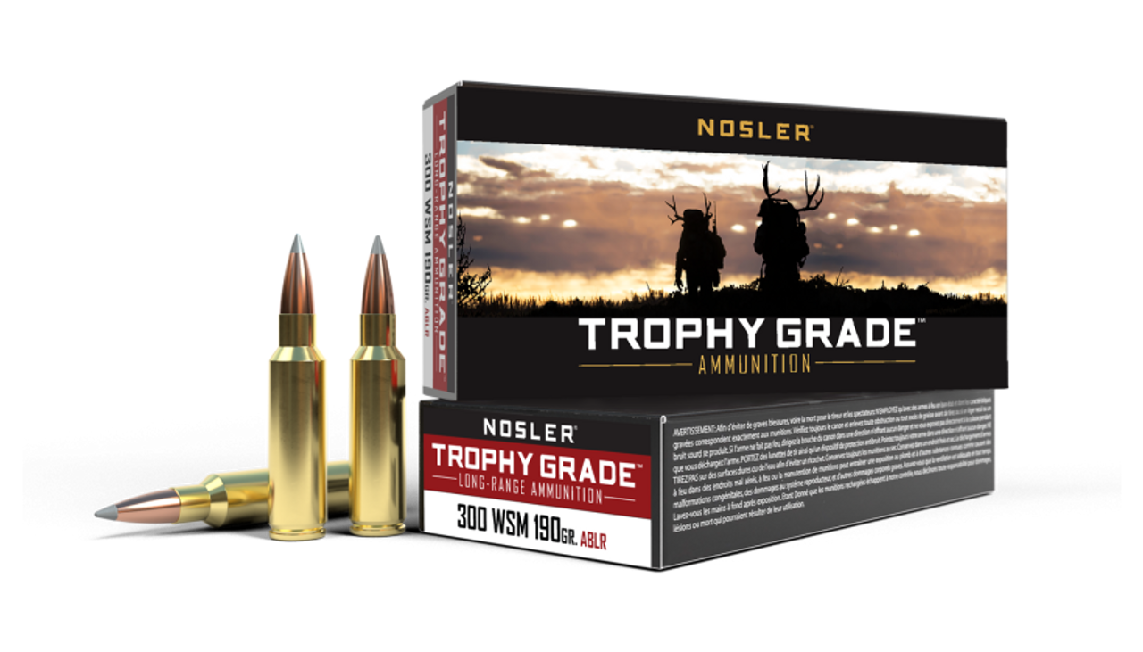 Nosler Trophy Grade (Long Range) TGA - 300 WSM 190g ABLR SP (20ct) Ammunition 60106