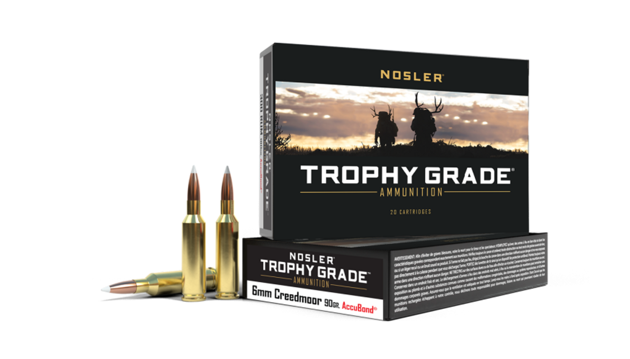 Nosler Trophy Grade TGA - 6mm Creedmoor 90g AB SP (20ct) Ammunition 60142