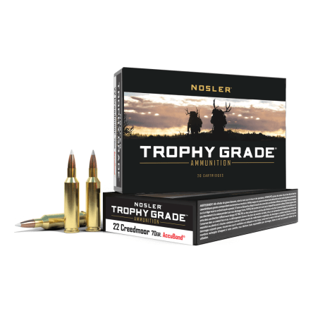 Nosler Trophy Grade TGA - 22 Creedmoor 70g AB SP (20ct) Ammunition 60152