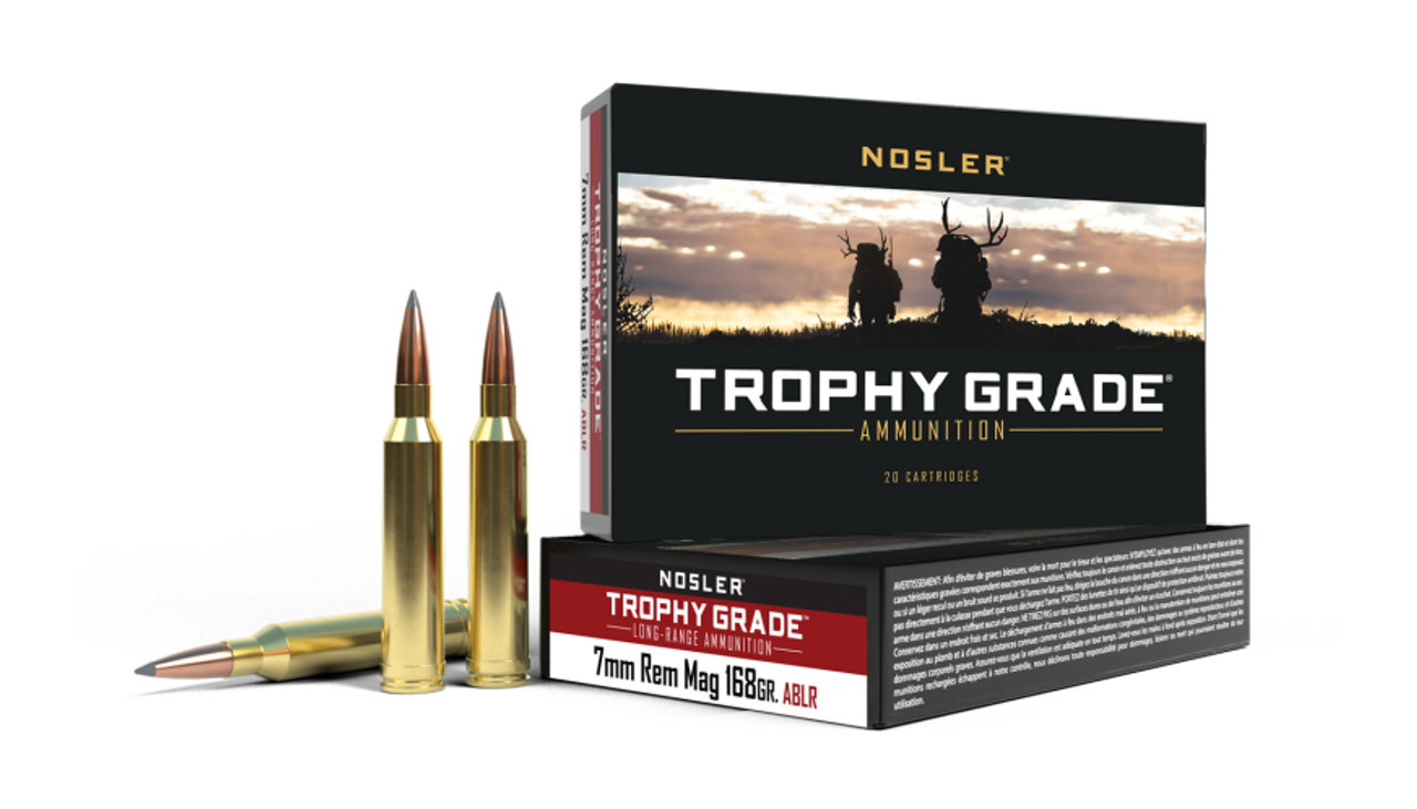 Nosler Trophy Grade (Long Range) TGA - 7mm Rem Mag 168g ABLR SP (20ct) Ammunition 60108