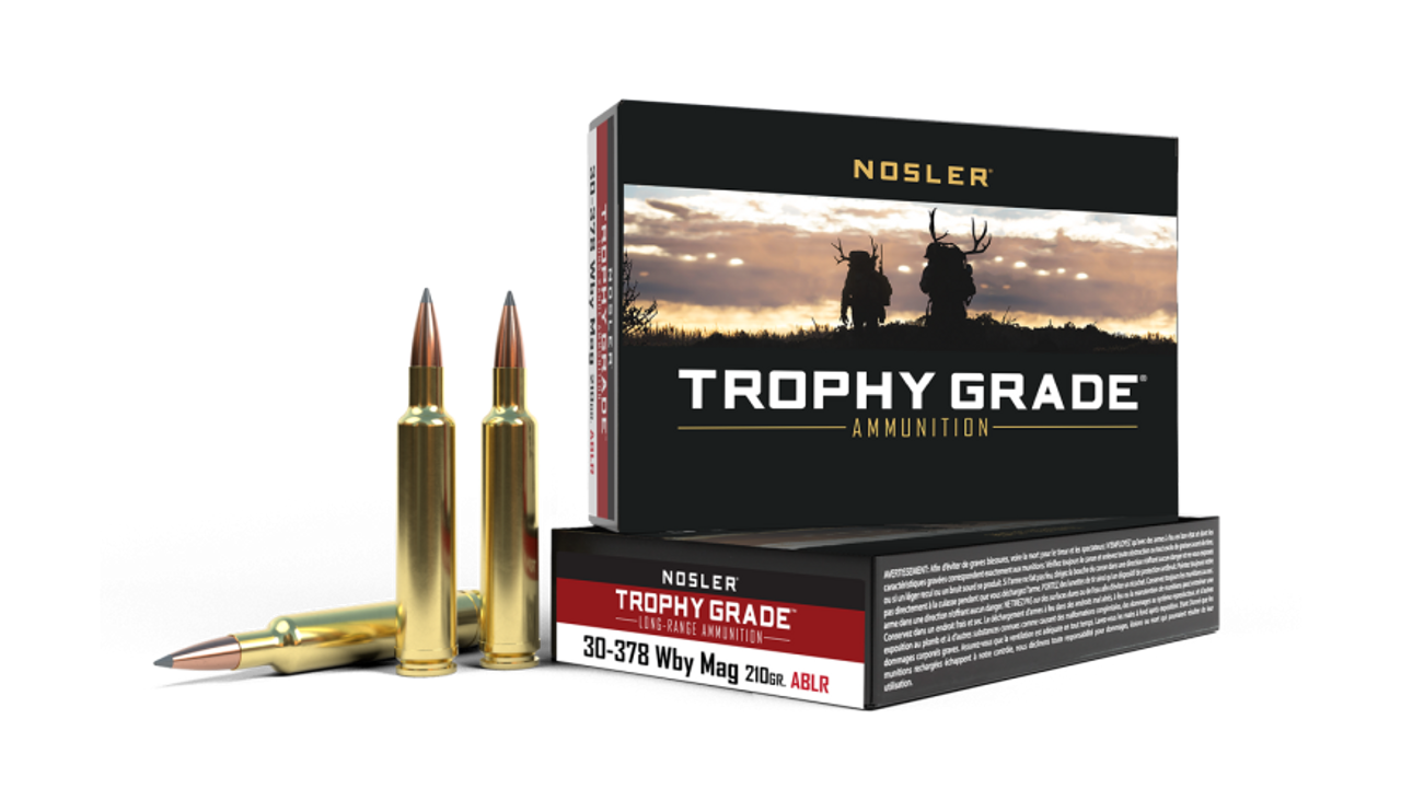 Nosler Trophy Grade (Long Range) TGA - 30-378 Wby Mag 210g ABLR SP (20ct) Ammunition 60133