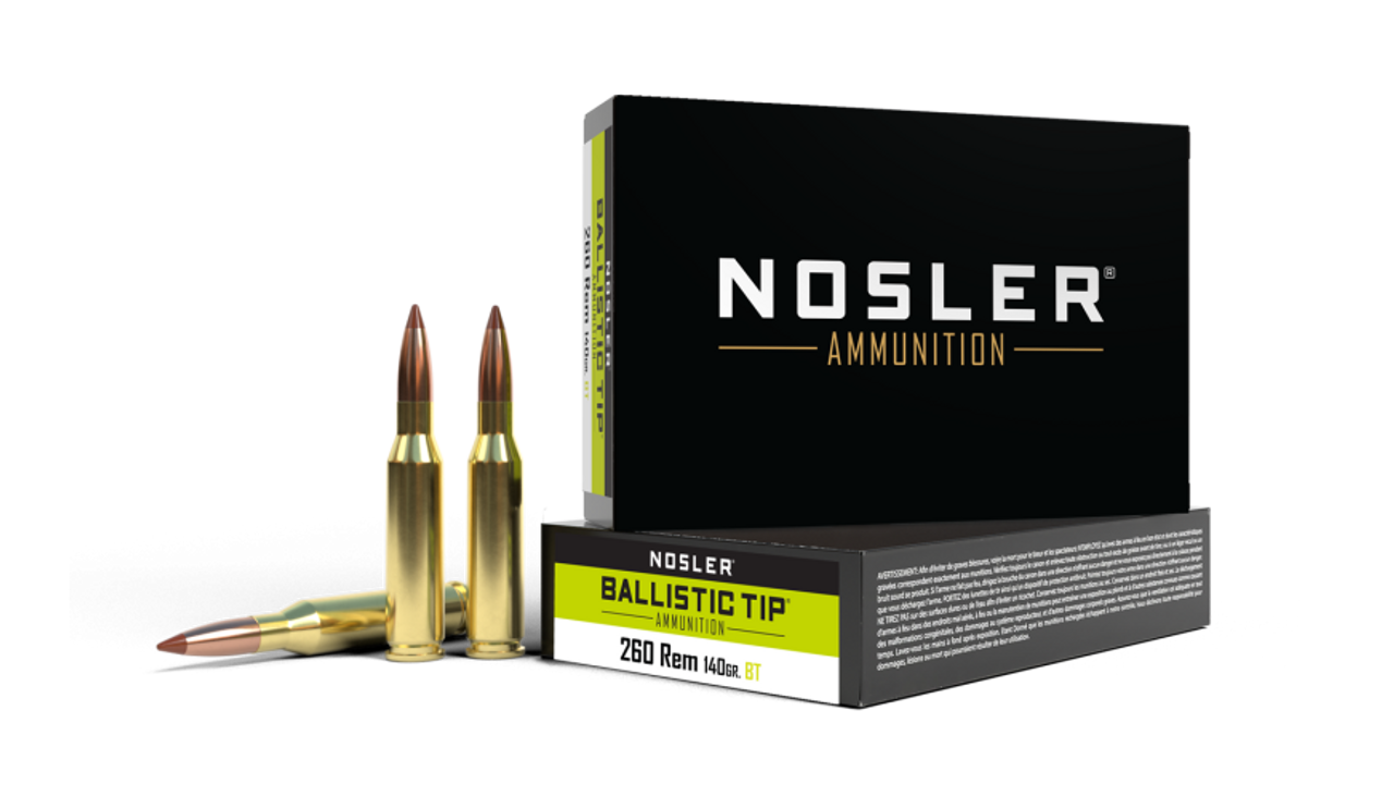 Nosler Ballistic Tip BTA - 260 Rem 140g BT SP (20ct) Ammunition 61027
