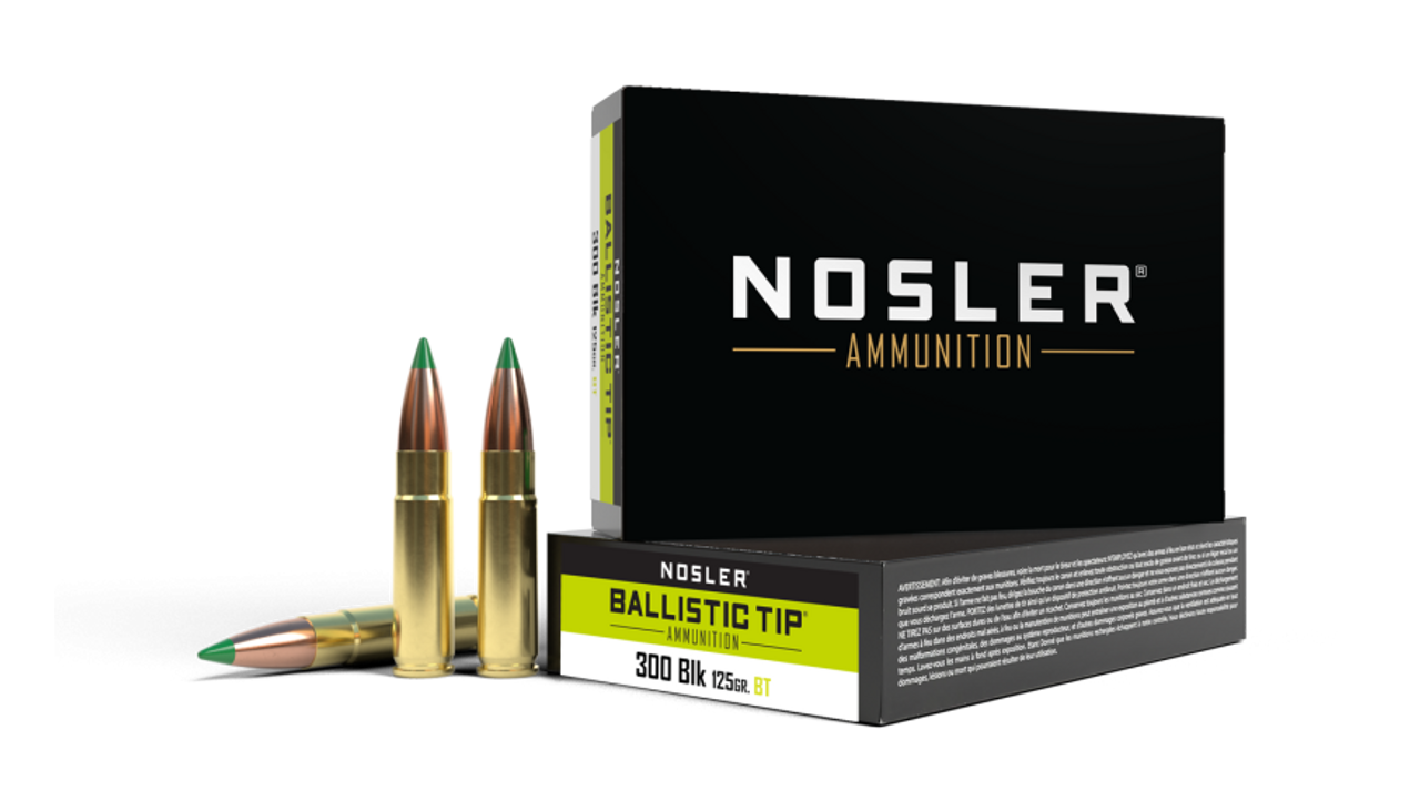 Nosler BT Varmint BTA - 300 Blackout 125g BT SP (20ct) Ammunition 61032