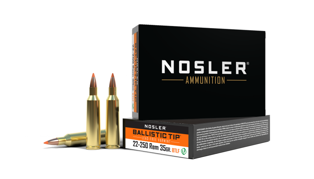 Nosler BT Varmint BTA - 22-250 Rem 35g BTLF SP (20ct) Ammunition 61038