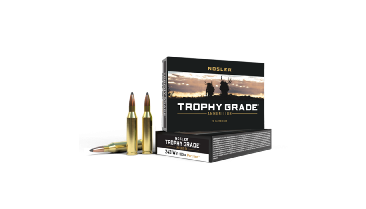 Nosler Trophy Grade TGA - 243 Win 100g PT SP (20ct) Ammunition 61046