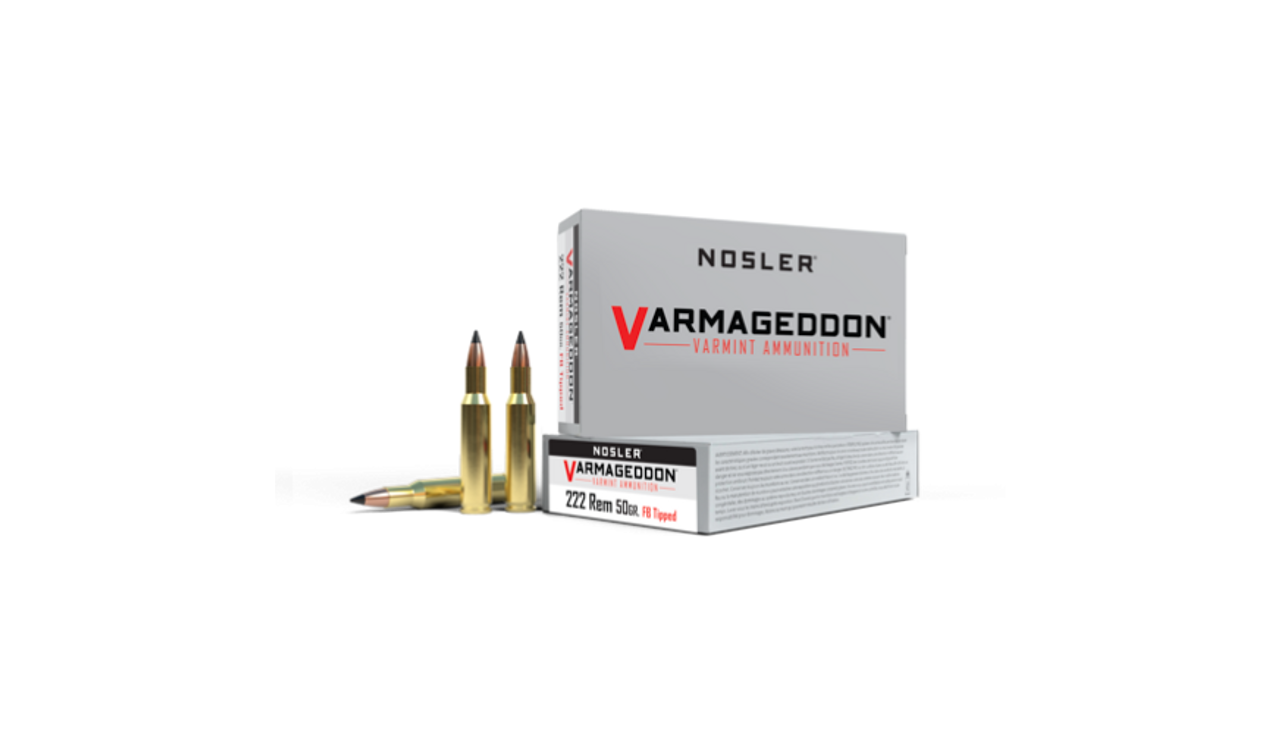Nosler Varmageddon VGA - 222 Rem 50g VG FBT (20ct) Ammunition 65137