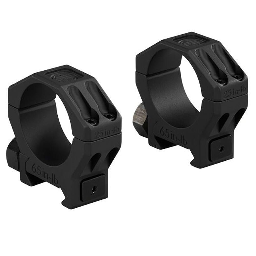 Sig Sauer Alpha6 Scope Ring Set 30mm Med Profile 0.94 in AL Matte Blk SOA63002