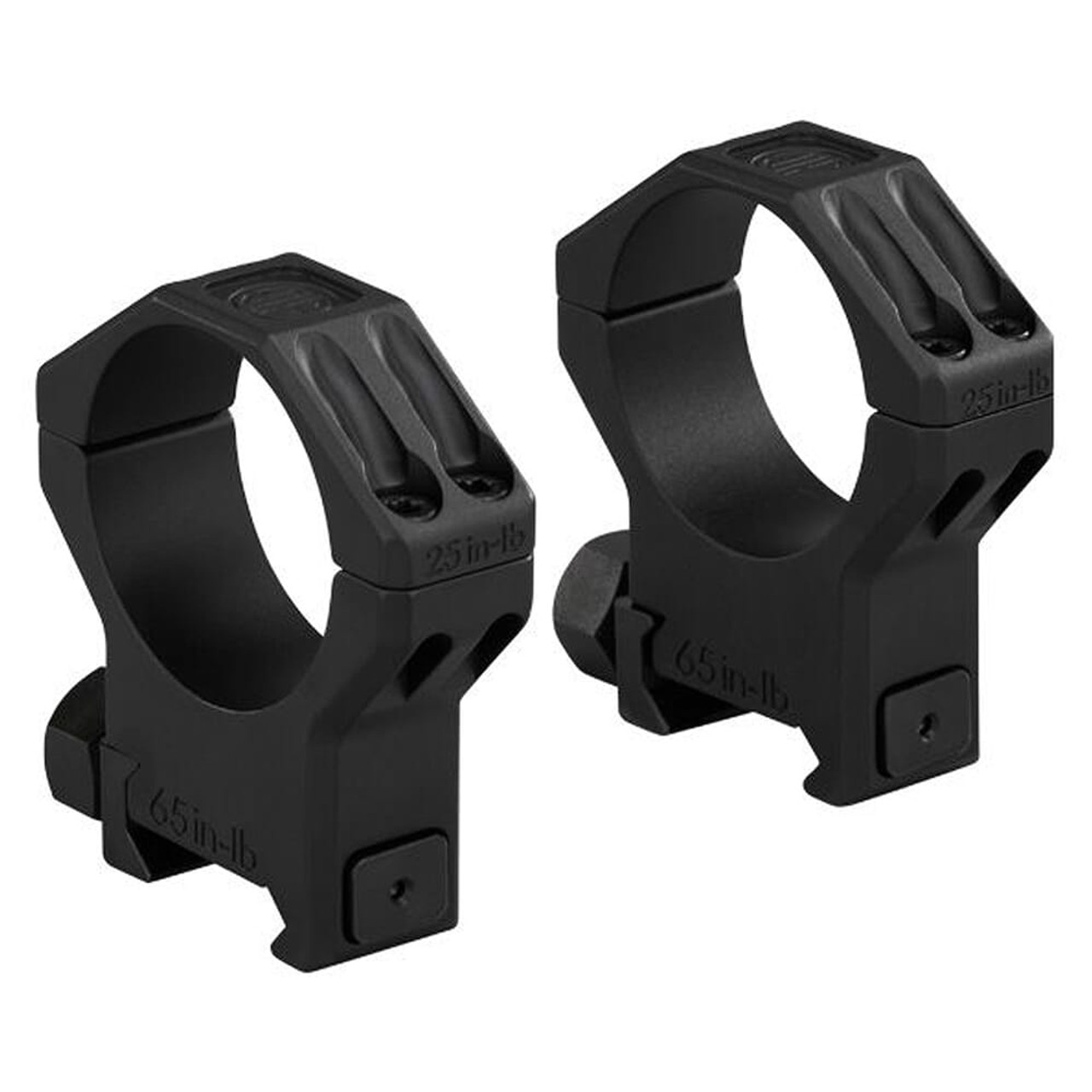 Sig Sauer Alpha6 Scope Ring Set 30mm High Profile 1.12 in AL Matte Blk SOA63003