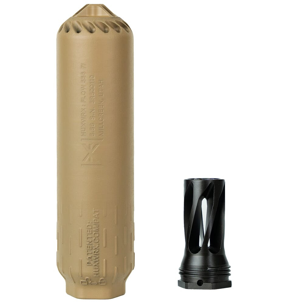 HUXWRX Flow 6K Suppressor Kit with Flash Hider 5/8x24 FDE 3222 For