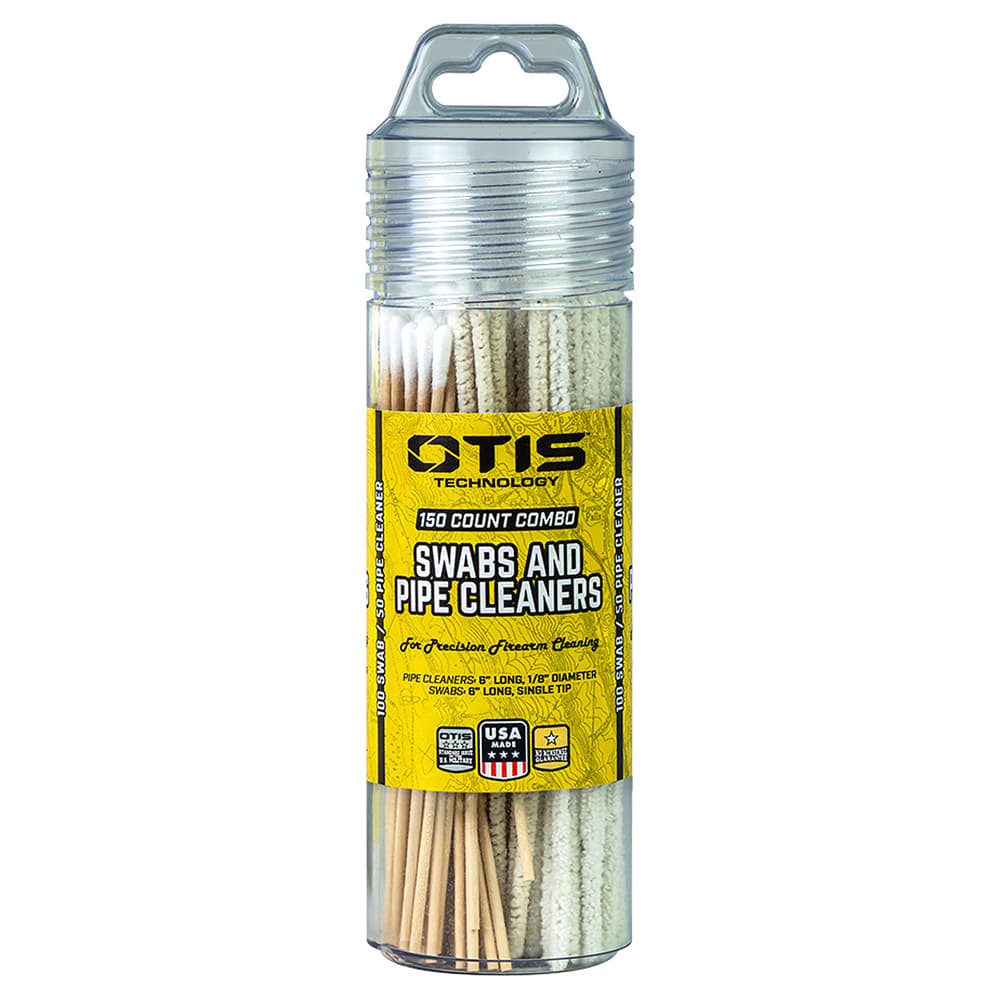 OTIS 100 Single Tip Swabs & 50 Pipe Cleaners Twist Top FG-241-857