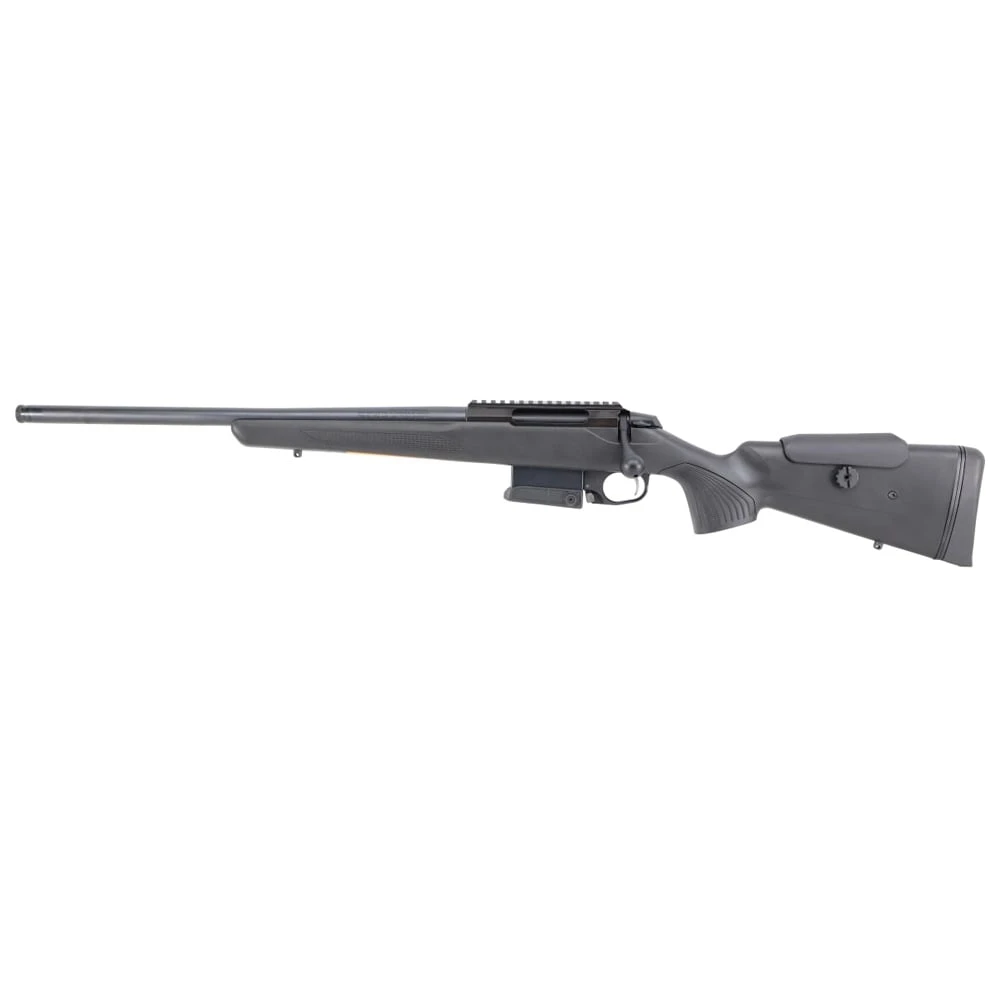 Tikka T3X Ctr Matte Blued Steel 6.5 PRC NS 24 BBL 1:1/8 5/8x24 TPI LH 4RD Synth FIX CHK / Black J03390