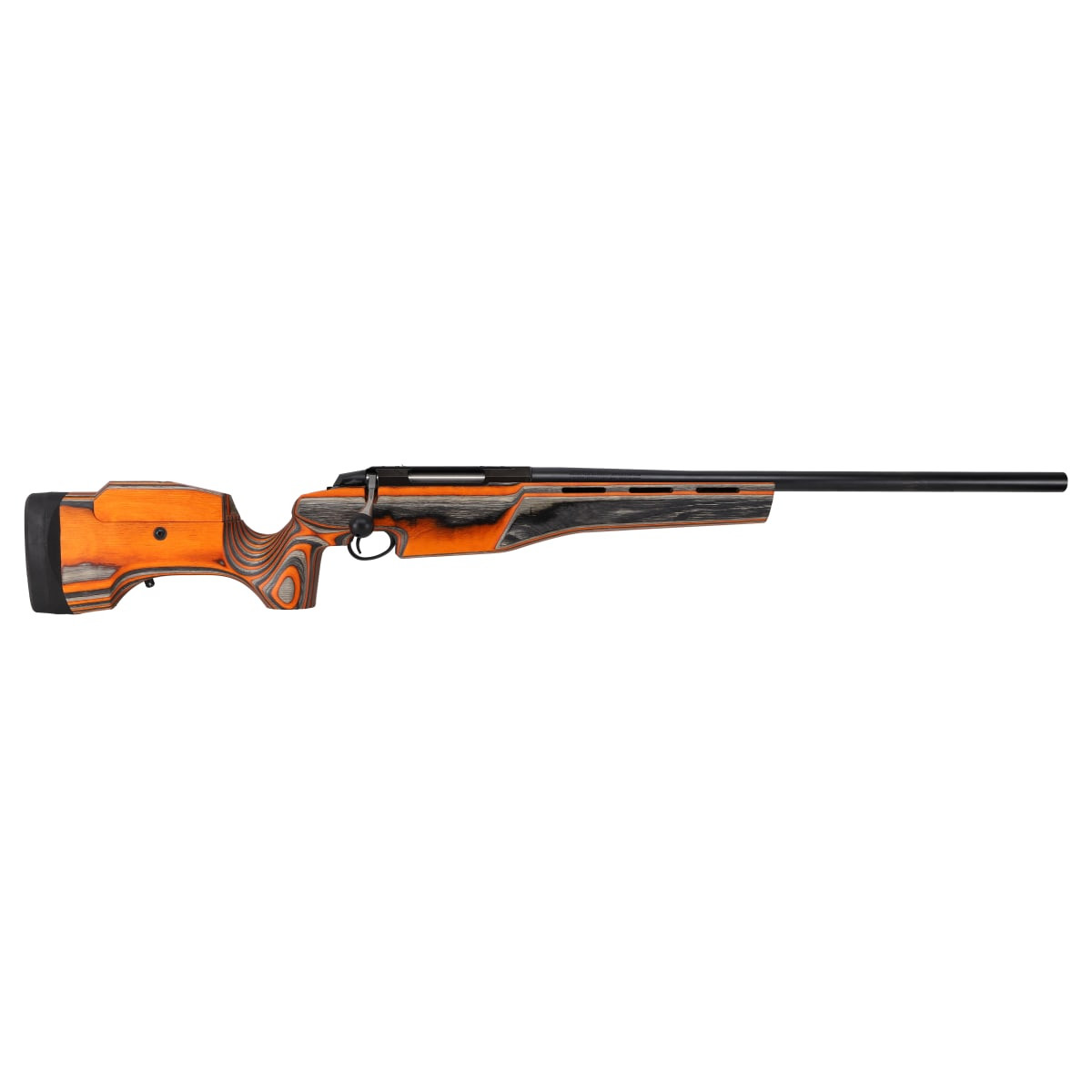 Tikka T3X Sporter Blued Steel 6.5 Creedmoor NS 23.7 BBL 1:1/8 TPI RH ST 5RD Laminate ADJ CHK / Oiled Orange J03541