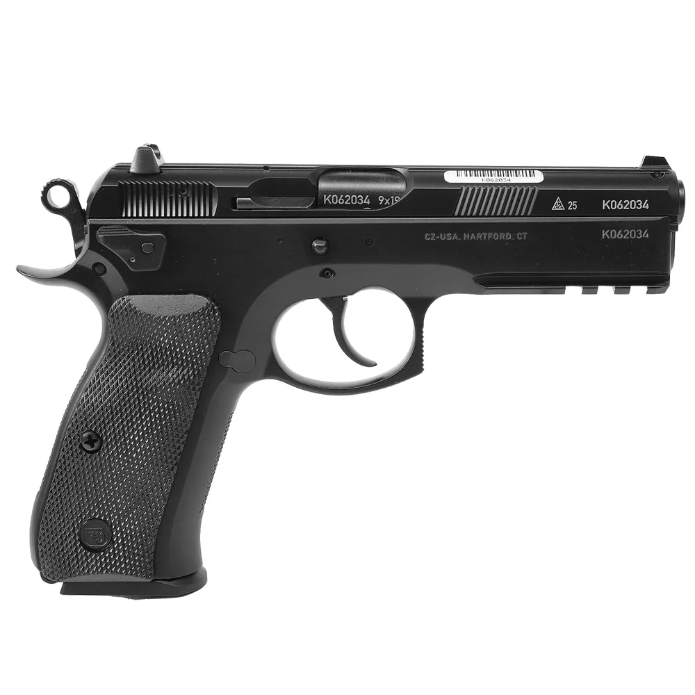 CZ 75 SP-01 Tactical 50th Anniversary Elite 9mm 10rd Blk Polycoat Steel, FS, Ambi Decocker, Blk Rubber Grips Full-Size Handgun 01215