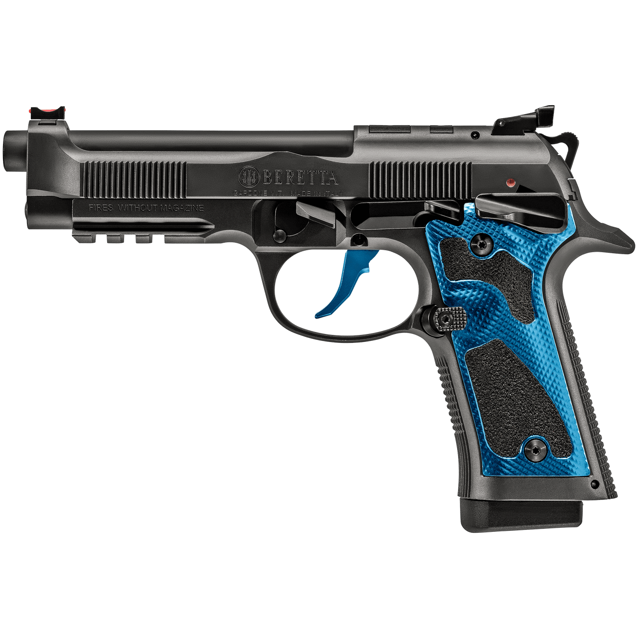 Beretta 92X Performance Carry Optic Dark Nistan Blue Accents 9x19mm 4.9" Bbl SA/DA Pistol w/2 18 Mags J92XPCOBL18