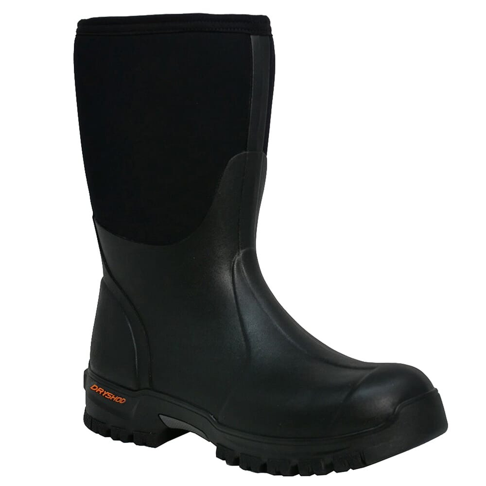 USED Dryshod Mudcat Mid Black/Orange Size 16 Boots MDC-MM-BK-M16 - Like New - Damaged Box USED8314