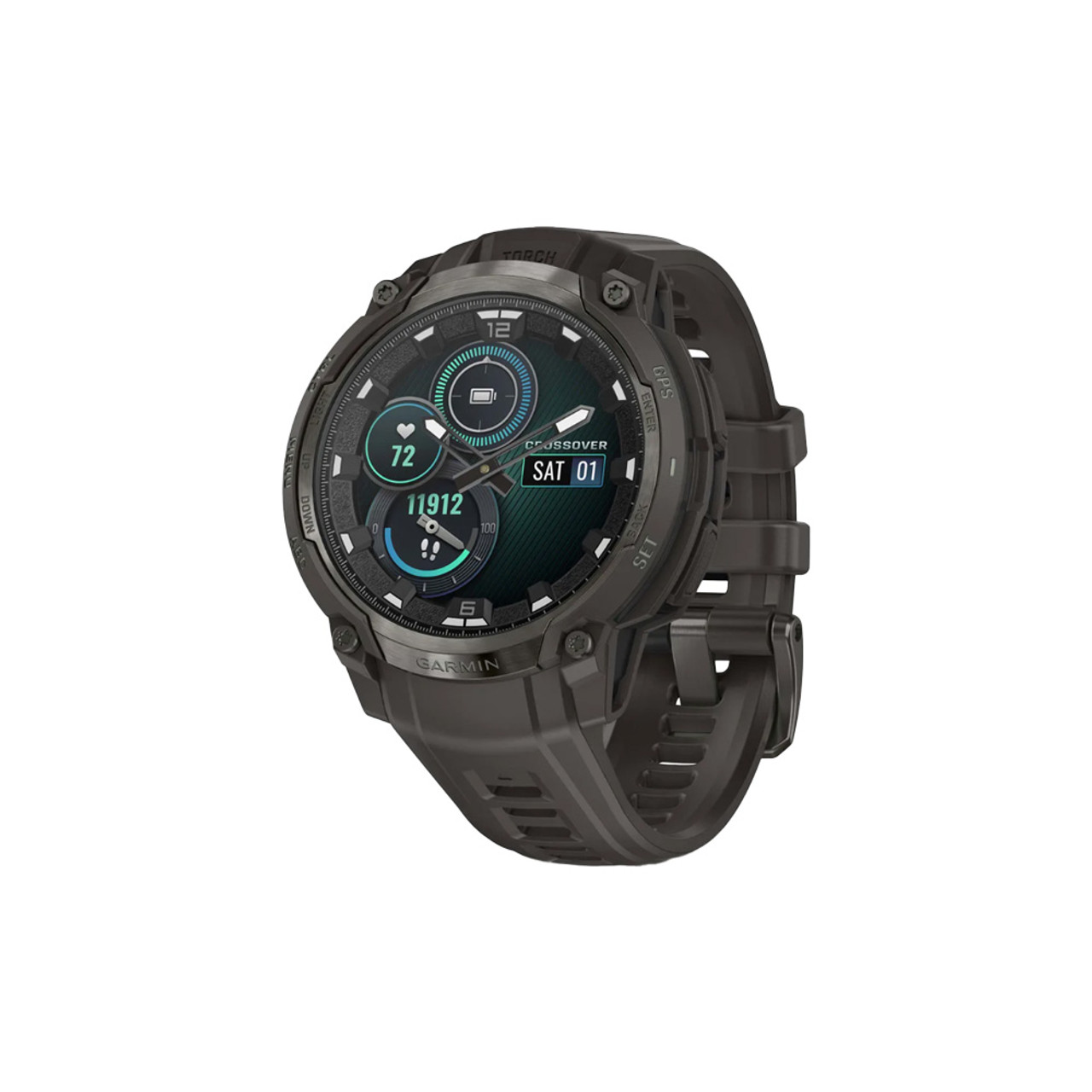 Garmin Instinct Crossover AMOLED Charcoal Grey Advanced Health and Fitness Smartwatch 010-03398-00