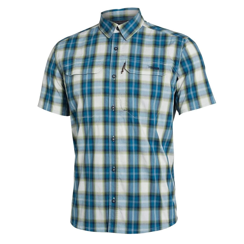Sitka Globetrotter Shirt SS Fog Plaid Small 80032-FP-S