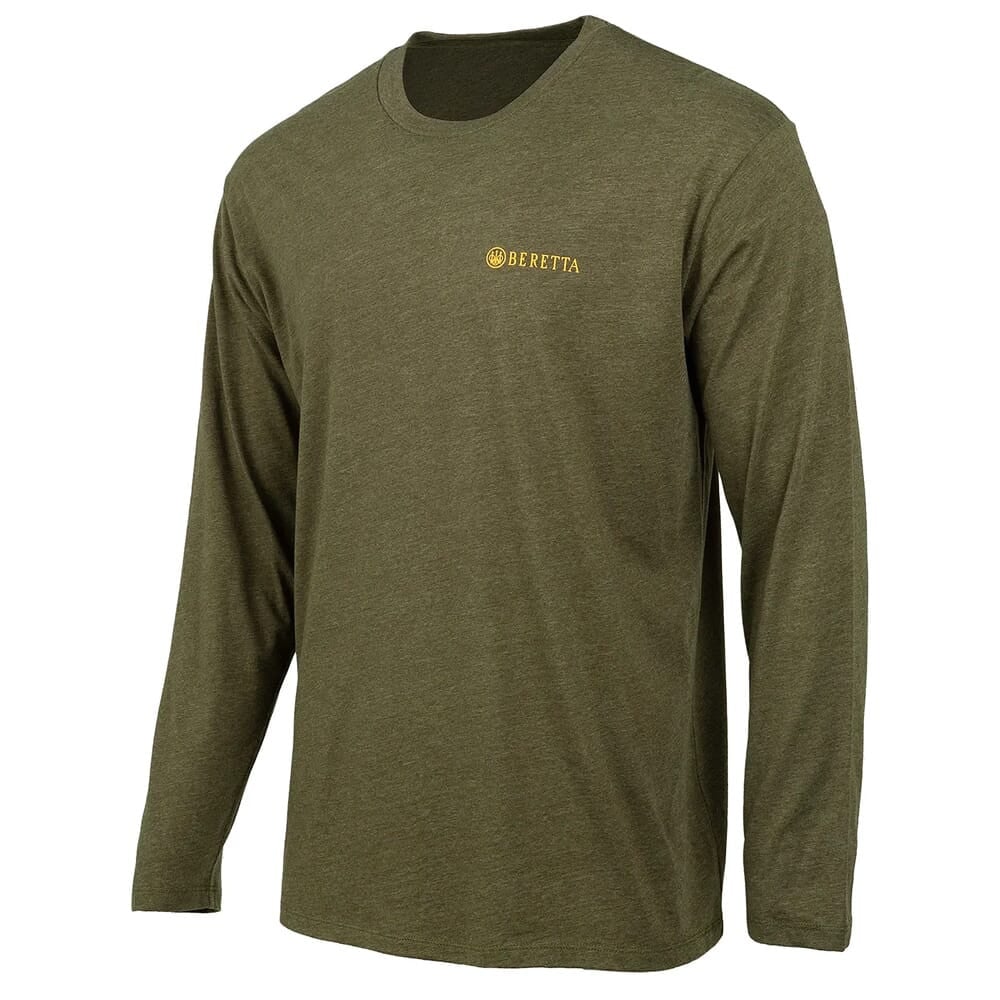 Beretta Wing Drop Long Sleeve T-Shirt Heather Mil Green TS231T189007AU