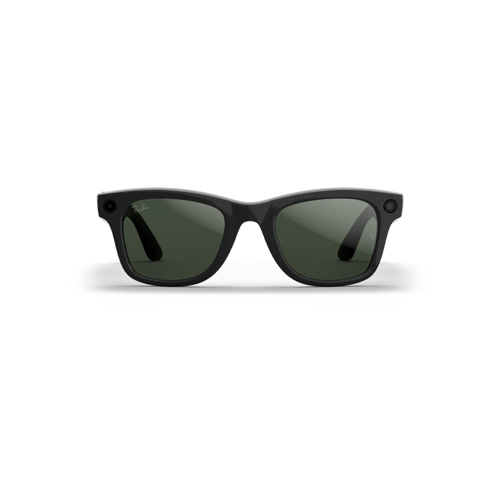 Ray-Ban Meta Wayfarer Shiny Black Transitions Graphite Green 0RW4012-601/1M-50