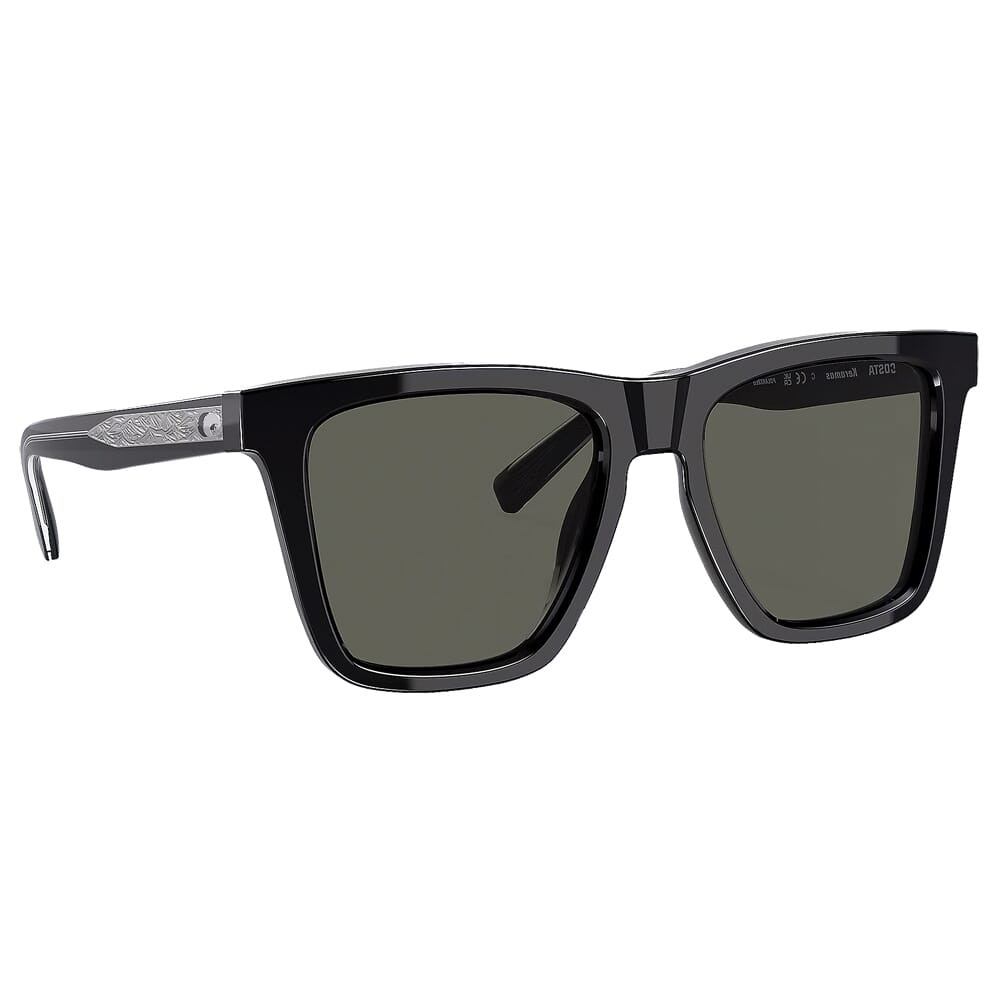 Costa Ulu Black Frame Sunglasses w/Gray 580G Lenses 06S2014