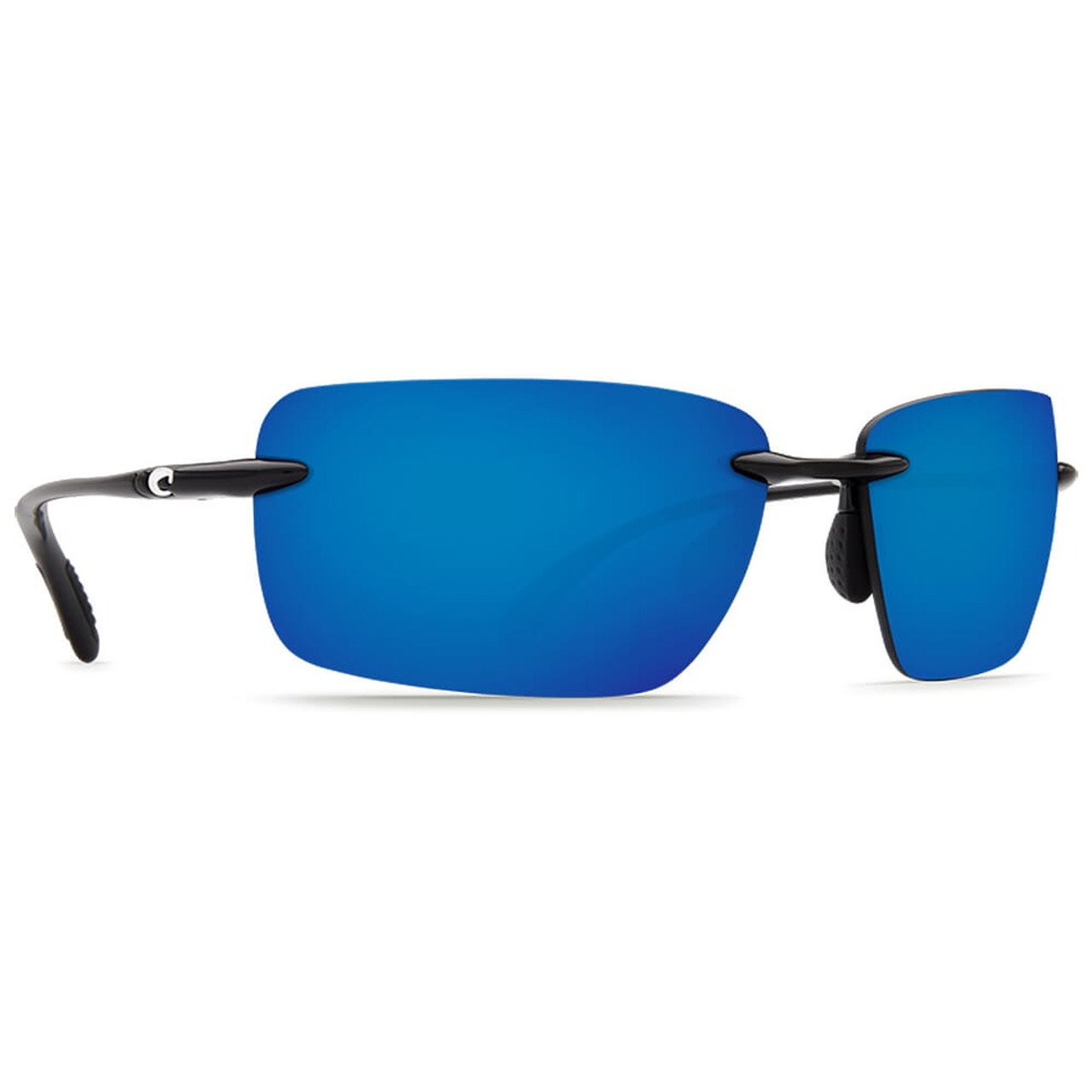 Costa Gulfshore Black Frame Sunglasses w/ Blue Mirror 580P C-Mate 2.00 Lenses GSH-11-OBMP-2.00