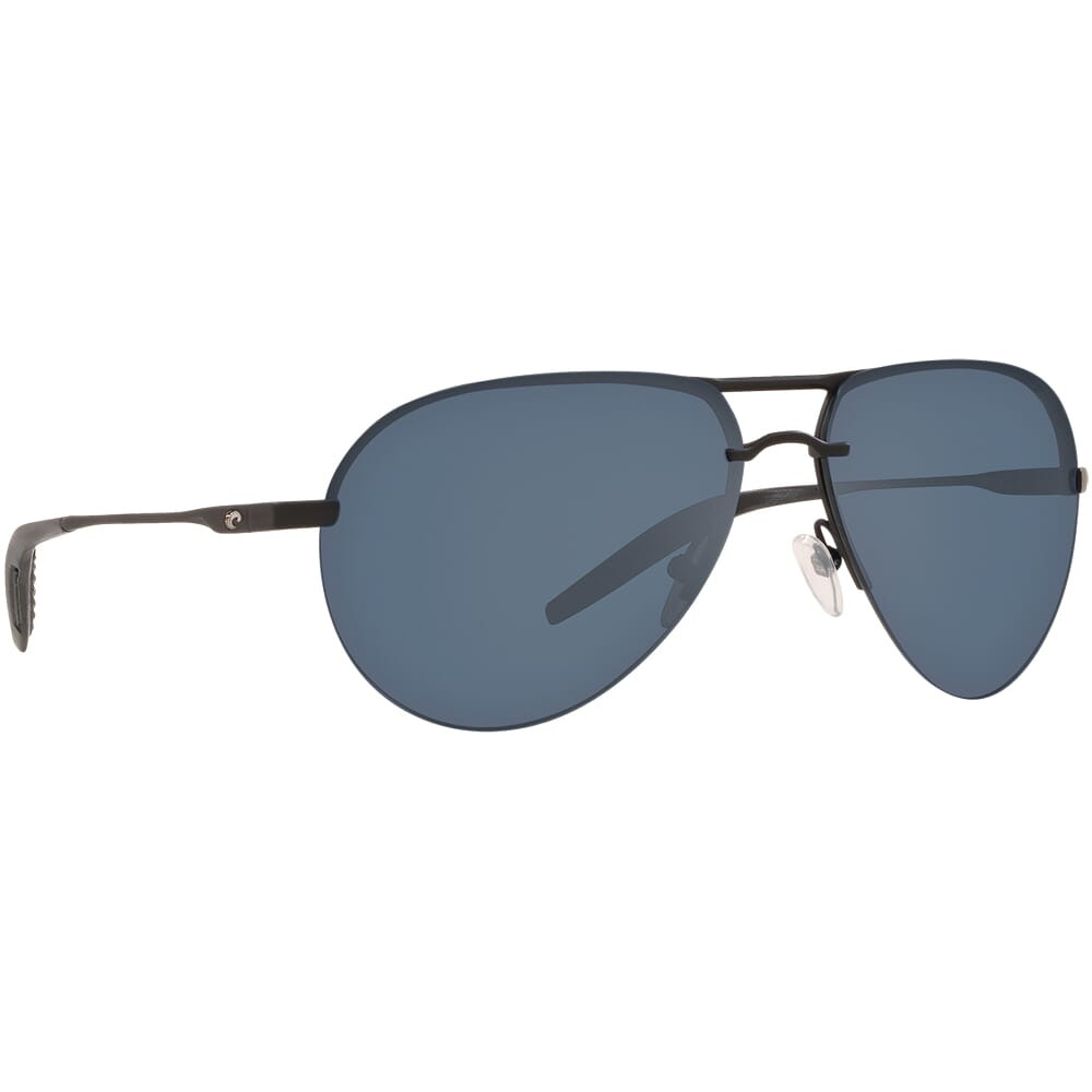 Costa Helo Matte Black Frame Sunglasses w/ Gray 580P Lenses HLO-11-OGP