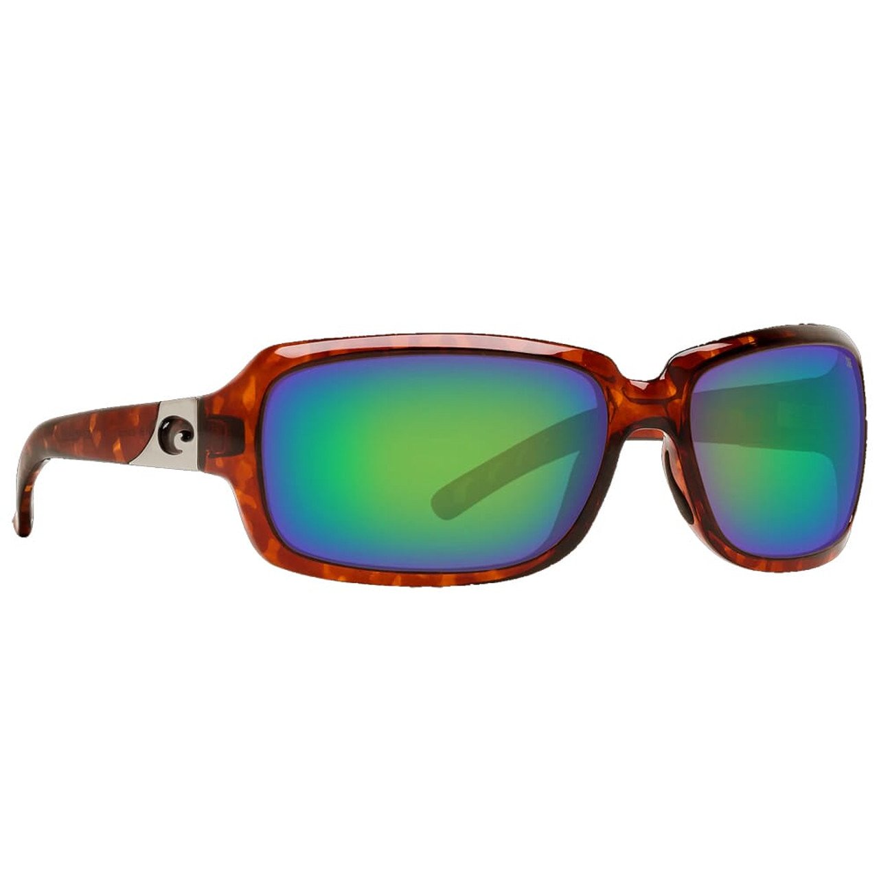Costa Isabela Tortoise Frame Sunglasses w/ Green Mirror C-Mate 2.00 Lenses IB-10-OGMP-2.00