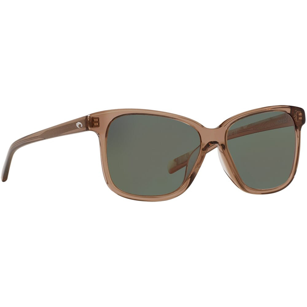 Costa May Shiny Taupe Crystal Frame Sunglasses w/ Gray 580G Lenses MAY-258-OGGLP
