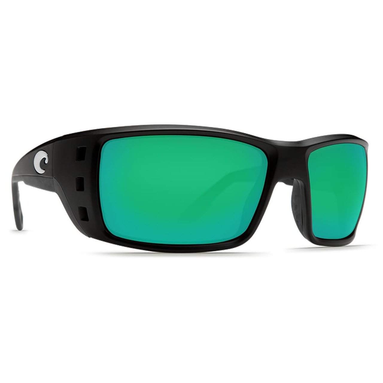 Costa Permit Matte Black Global Fit Frame Sunglasses w/ Green Mirror 580P Lenses PT-11GF-OGMP