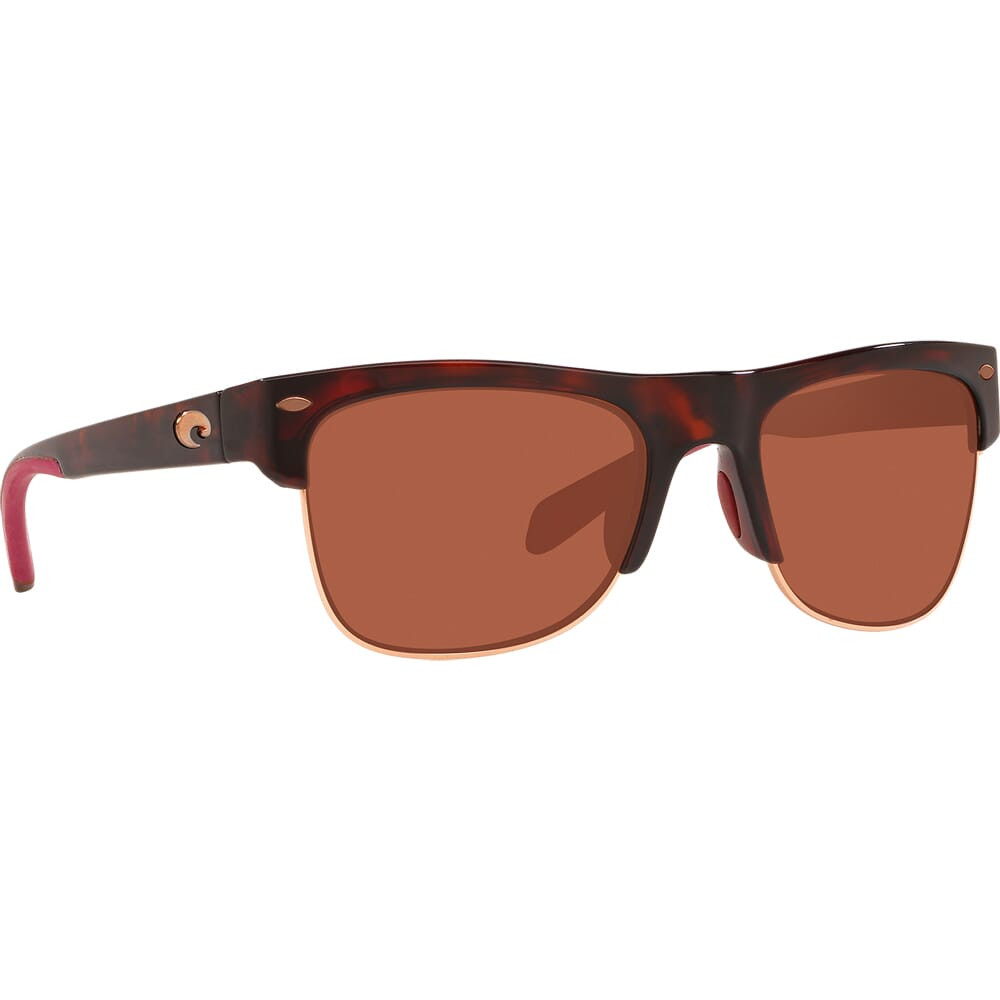 Costa Pawleys Rose Tortoise Frame Sunglasses w/ Copper 580P Lenses PW-201-OCP