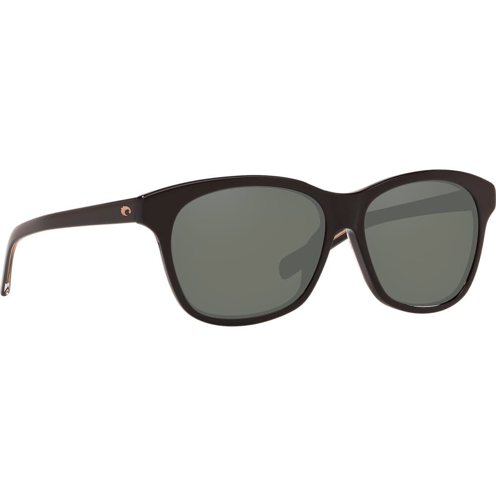 Costa Sarasota Shiny Black Frame Sunglasses w/ Gray 580G Lenses SAR-11-OGGLP