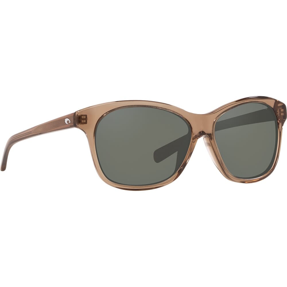 Costa Sarasota Shiny Taupe Crystal Frame Sunglasses w/ Gray 580G Lenses SAR-258-OGGLP