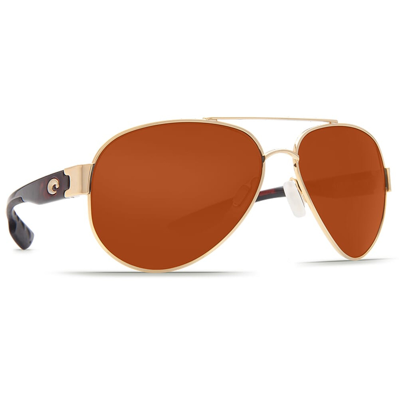 Costa South Point Rose Gold w/Light Tortoise Temples Frame Sunglasses w/ Copper 580G Lenses SO-84-OCGLP