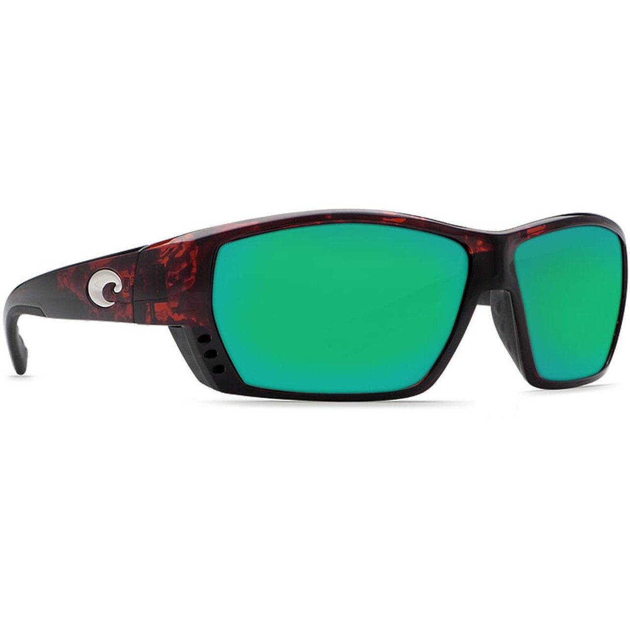 Costa Tuna Alley Tortoise Global Fit Frame Sunglasses w/ Green Mirror 580P Lenses TA-10GF-OGMP