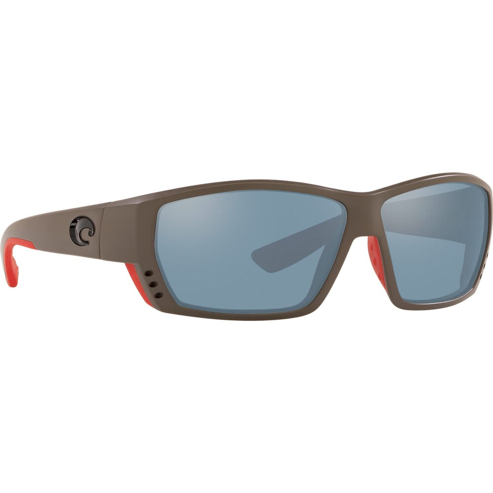 Costa Tuna Alley Race Gray Frame Sunglasses w/ Gray Silver Mirror 580P Lenses TA-196-OSGP