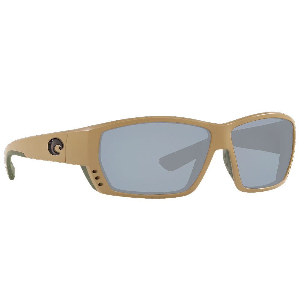 Costa Tuna Alley Sand Frame Sunglasses w/ Gray Silver Mirror 580G Lenses TA-248-OSGGLP