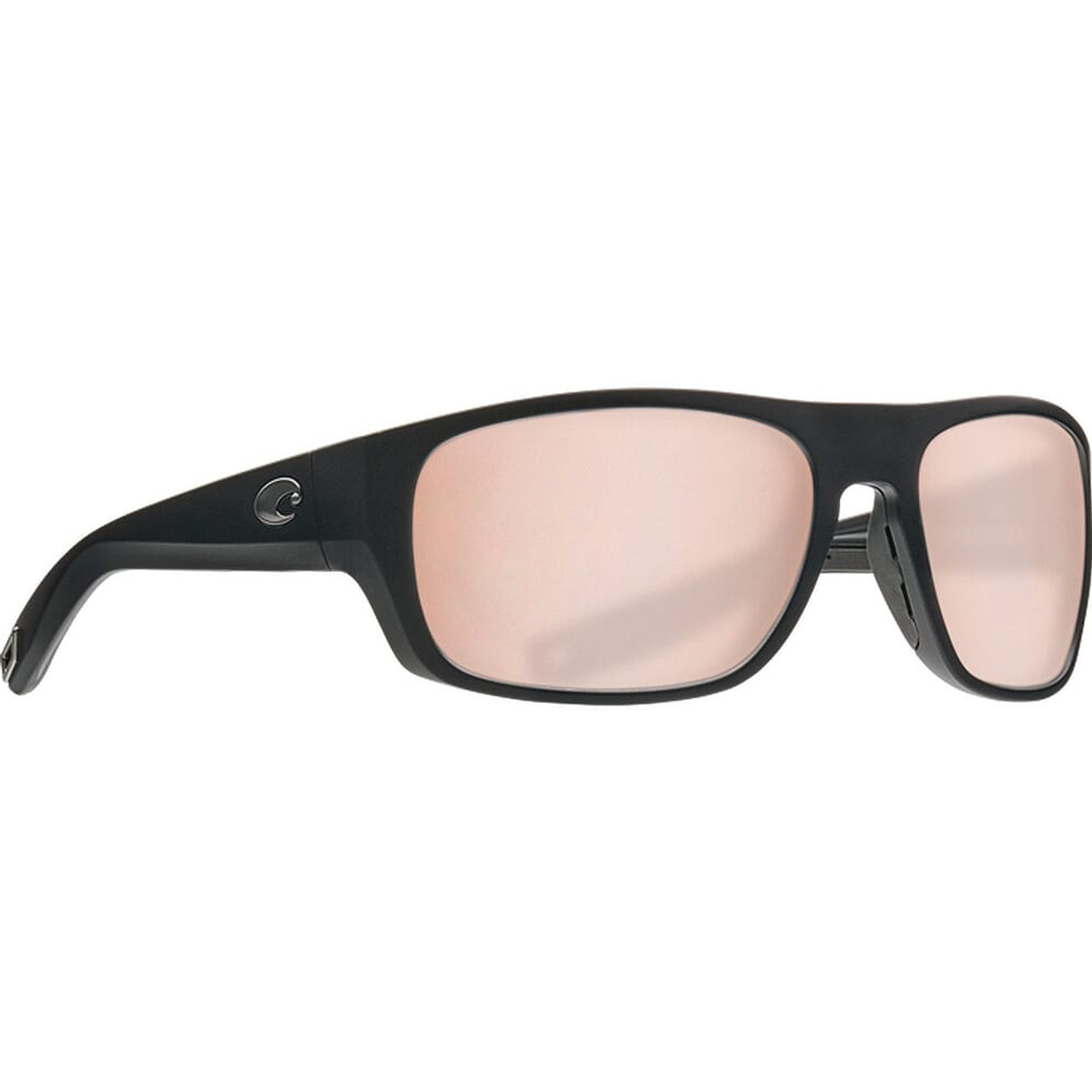 Costa Tico Matte Black Frame Sunglasses w/ Copper Silver Mirror 580P Lenses TCO-11-OSCP