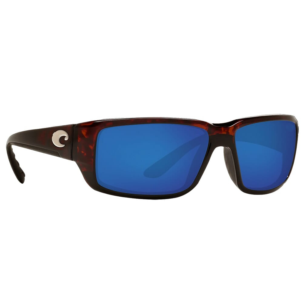Costa Fantail Tortoise Global Fit Frame Sunglasses w/ Blue Mirror 580G Lenses TF-10GF-OBMGLP