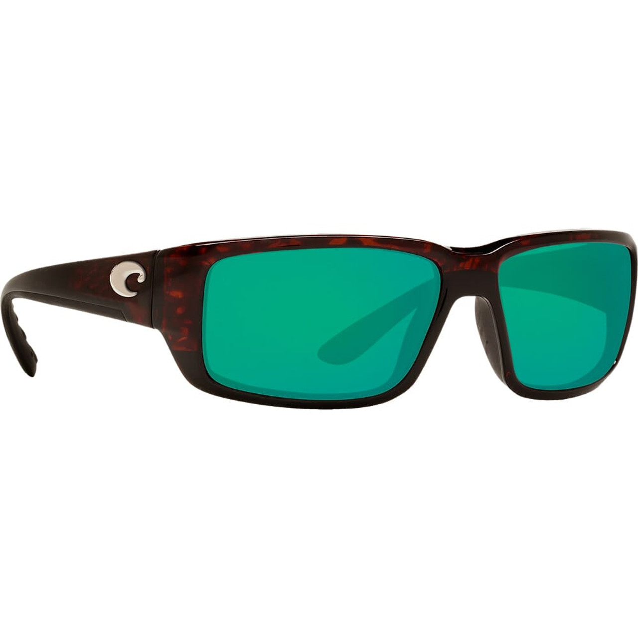 Costa Fantail Tortoise Global Fit Frame Sunglasses w/ Green Mirror 580G Lenses TF-10GF-OGMGLP