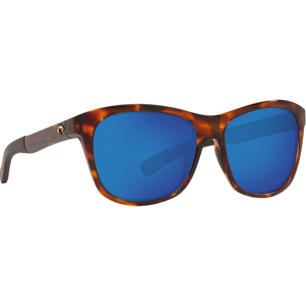 Costa Zane Tortoise Frame Sunglasses w/ Blue Mirror 580P Lenses ZN