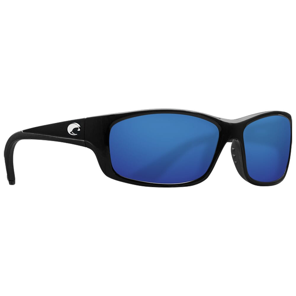 Costa Jose Shiny Black Frame Sunglasses w/Blue Mirror 580G Lenses 06S9023-90232062