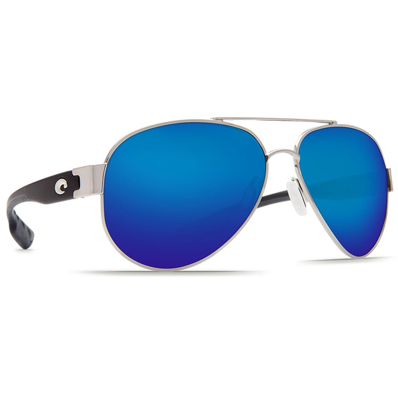 Costa South Point Palladium Silver Frame Sunglasses w/Blue Mirror 580G Lenses 06S4010-40101559