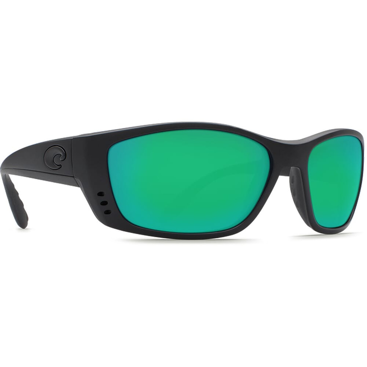 Costa Fisch Blackout Frame Sunglasses w/Green Mirror 580G Lenses 06S9054-90541264