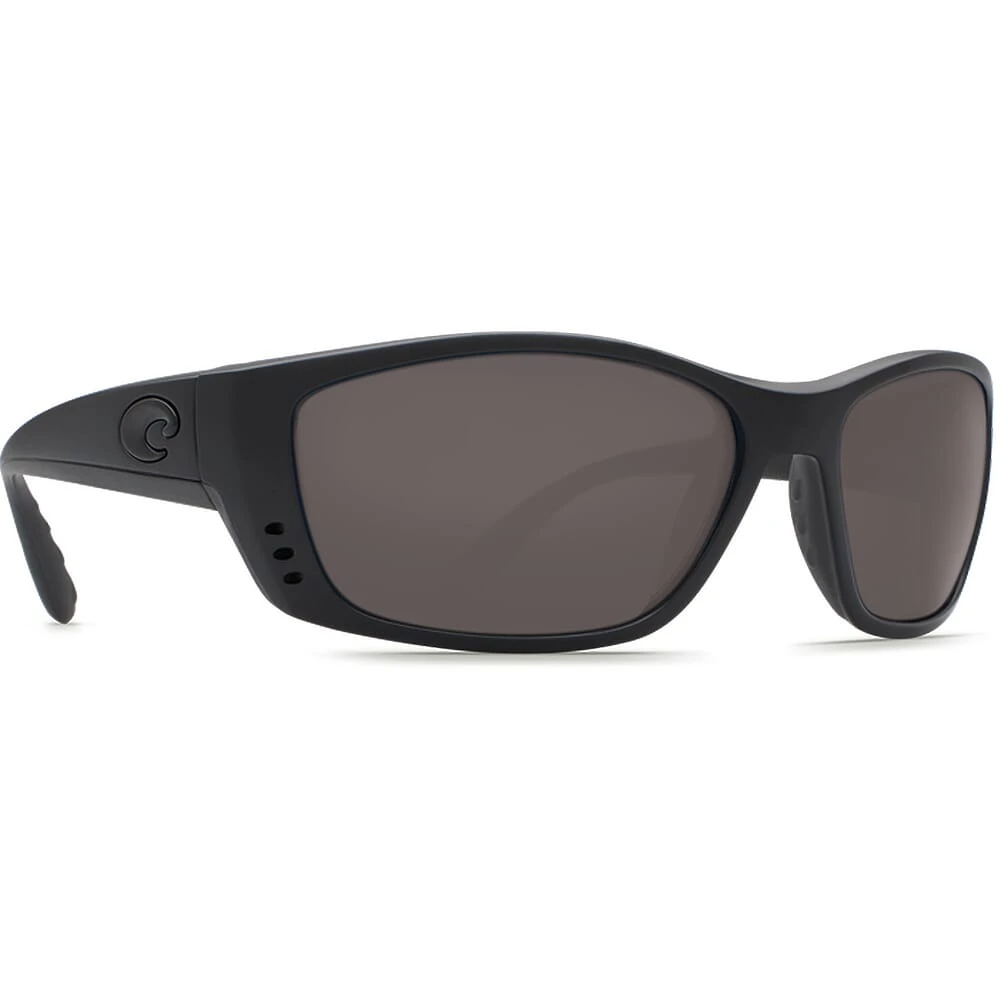 Costa Fisch Blackout Frame Sunglasses w/Gray 580P Lenses 06S9054-90540164