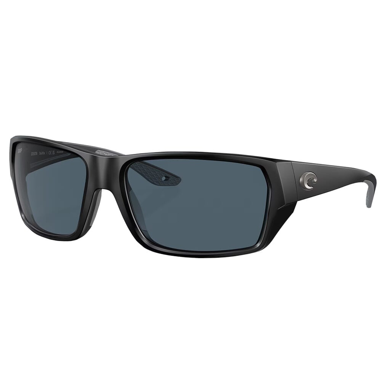Costa Tailfin Matte Black Frame Sunglasses w/Gray 580P M Lenses 06S9113-91130660