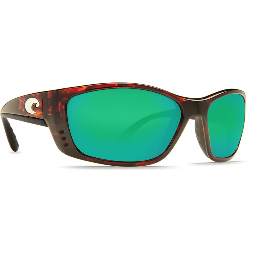 Costa Fisch Tortoise Frame Sunglasses w/Green Mirror 580P Lenses 06S9054-90540764