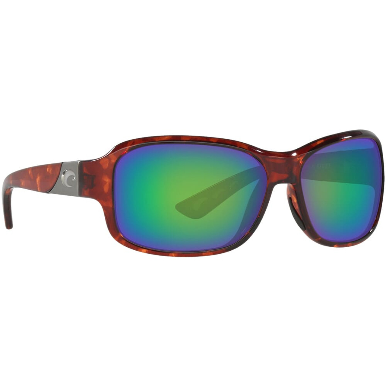 Costa Inlet Tortoise Frame Sunglasses w/Green Mirror 580P Lenses 06S9042-90420858