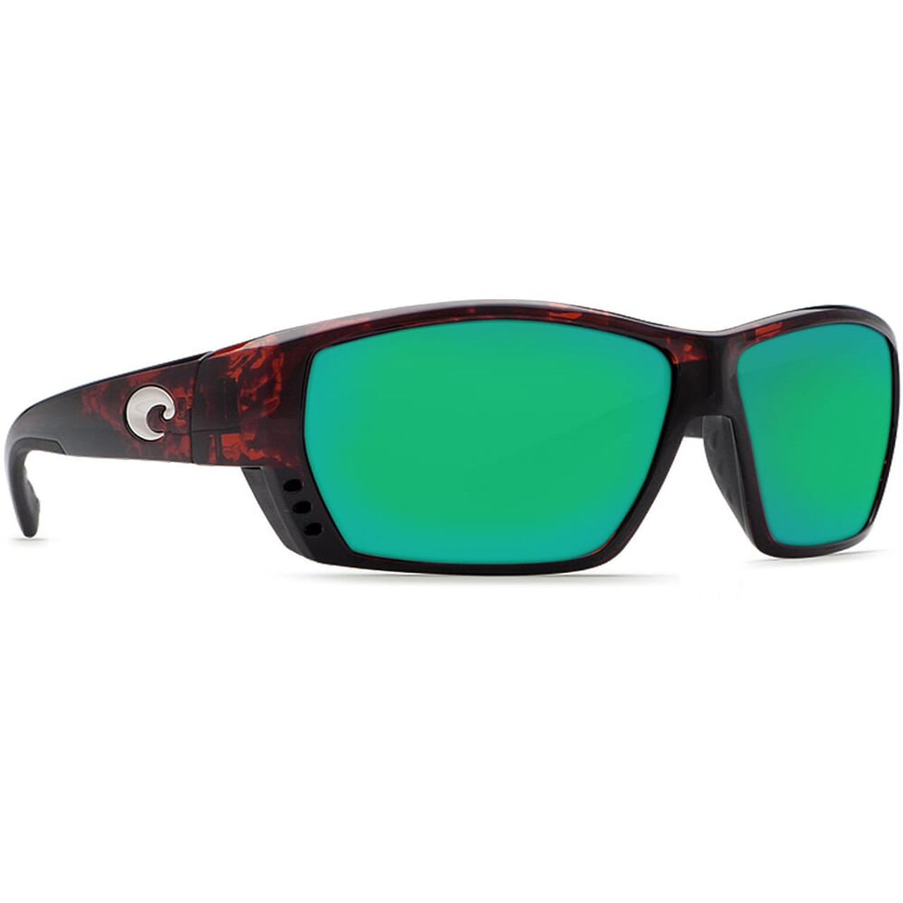 Costa Tuna Alley Tortoise Frame Sunglasses w/Green Mirror 580P Lenses 06S9009-90090862